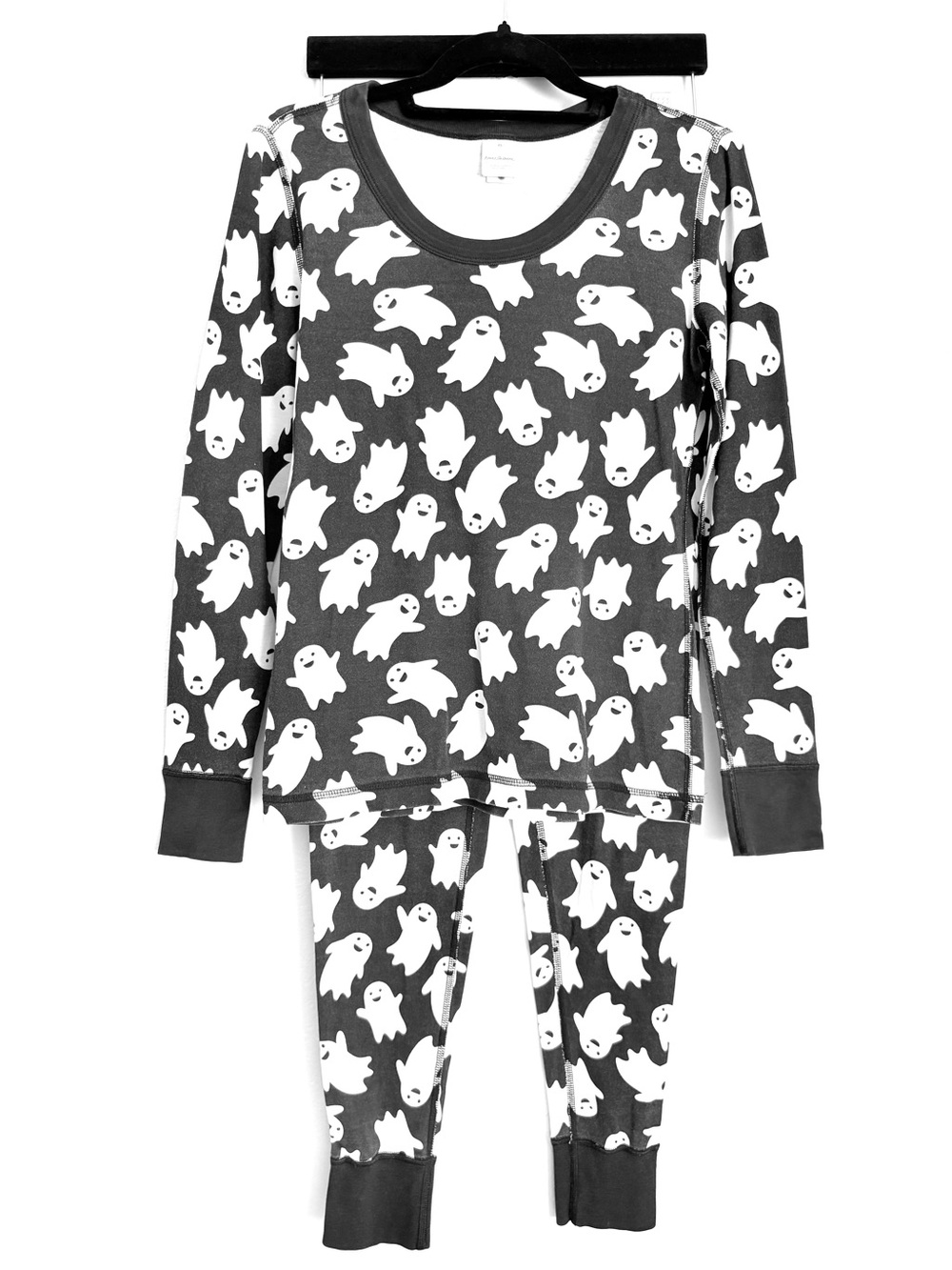 Hanna Andersson Happy Ghost 100% Organic Cotton Baselayer Natural Fiber Set XS